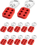 Lockout Tagout Hasp Kit, 12 Pack Tamper-Proof Stainless Steel Padlock Hasp With Extended Jaw, red heavy duty safety kit