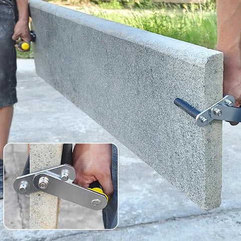 Built Like A Tank Portable Drywall Panel Lifter With Anti Slip Rubber Sleeve For Gypsum Boards Doors And Glass Heavy Duty Carrier lifting a drywall panel.