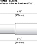 Diagram of Toilet Paper Holder Extender For Extra Large Rolls No Fuss Fit For Double And Triple Rolls In Regular Or Ceramic Wall Mounts Silver Finish Easy Install And Durable Steel Build One Unit showing measurements