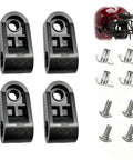 All In One Football Facemask Repair Kit With Clips And Hardware Quick Fix For Wire Masks Universal Fit For Youth And Adult Helmets Includes Screws And Nuts DIY Gear For Baseball And Softball Helmets 4 Pack showing components.