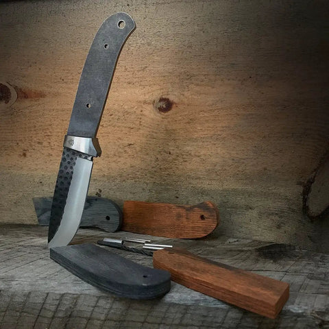 DIY Knife Making Kit With Hammered Stainless Steel Blade 8Cr14MoV For Hunting Fishing And Survival Build Your Own Fixed Blade Knife Outdoorsy Project