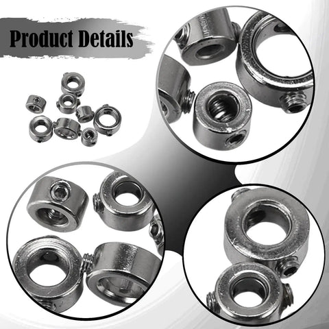 S Stainless Steel Shaft Collars Depth Stop Kit Screw Adjust Heavy Machinery Auto Robotics Gears Shafts Limiting Collars Easy Install Locked Down Tight Pros Quality Hardware Industrial Reliable Machines Hold Up Tough Demands Failure On Site, set of 8