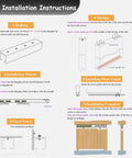 Installation instructions for Heavy Duty Sliding Barn Door Track Kit With Silky Smooth Slick Rollers And Built Tough Bottom Guide For Closets And Wardrobes 10 Foot Sturdy Steel Hardware.
