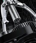 Close-up of Beefy Hydraulic Bearing Puller Tool for Automotive and Industrial Gear with ergonomic anti-slip handle and claws.
