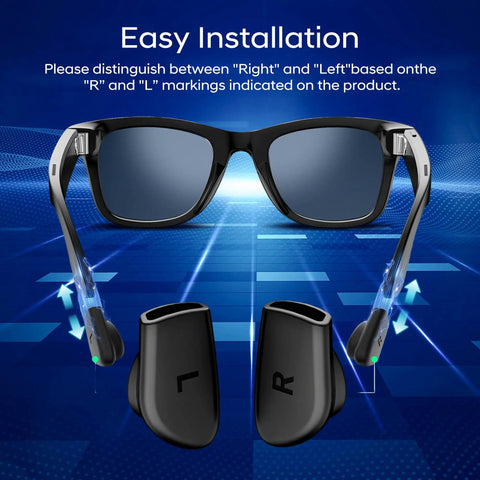 Anti Slip Ear Grips For Meta Smart Glasses Gen 2 Wayfarer Skyler And Headliner with silicone retainers shown near glasses