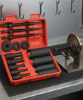 Heavy Duty Bearing Puller Set With Red Molded Case For Clean Internal Housing Extraction Using Pro Grade 45 Steel Repair Tools That Handle Tight Spacing Needs Like A Badass Tool While Getting The Mechanic Work Done Right, 14-piece kit
