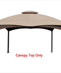 Replacement Canopy Top For Lowe's Gazebo GF-12S004B-1 And GF-12S004BTO Beige Ripstop Fabric With Gridline Reinforcement Tech