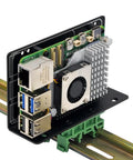 DIN Rail Mount Bracket For Raspberry Pi UNO Mega 2560 BeagleBone Black And More Industrial Grade Mounting Solution installed on rail