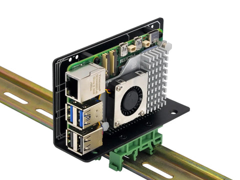 DIN Rail Mount Bracket For Raspberry Pi UNO Mega 2560 BeagleBone Black And More Industrial Grade Mounting Solution installed on rail