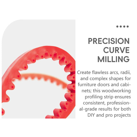 39 Inch Flexible Router Template For Woodworking No Stress Curve Milling Guide Edge Profiling Strip Precision Arc Jig close-up view.