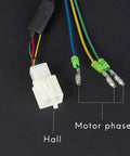 12 Inch Electric Scooter Hub Motor Wheel Running On 48V 500W Brushless Gearless Power with electrical connector cables for installation.
