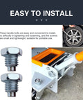 Heavy Duty Car Floor Jack Handle Bolts Rock Solid Hydraulic Pressure Rod Fixing Screws for 3 Ton 4 Ton. Silver bolts with portable design.