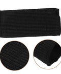 Heavy Duty Cut Resistant Arm Guards And Thorn Proof Work Sleeves Delivering Badass Coverage For Mechanics Welders Gardeners Handling Outdoor Tasks And Weekend Project Grind, black fabric close-up.