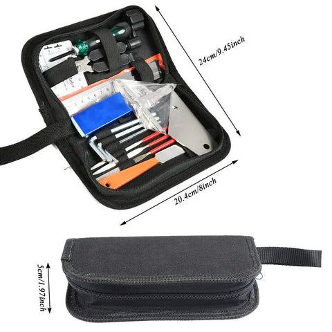 Guitar Repair Kit For Pros And Hobbyists With Pro Grade String Action Ruler Gauge Measuring Tools Hex Wrench Set in case