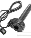 Quick Twist Throttle Grip Kit With Rolling Bearing, Waterproof Plug And Play Harness, Imitation Carbon Fiber Handle