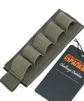 Tactical 12 Gauge Shotgun Shell Holder for Rifles Cordura Nylon Pouch Holds 5 Rounds with Velcro Back