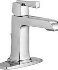Townsend Single Hole Single Handle Bathroom Faucet Chrome Finish 1.2 GPM No-Fuss Drip-Free Ceramic Disc Valve Includes Push Pop-Up Drain Fits Single Or Multi-Hole Sinks With Deck Plate.