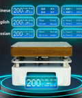 Electric Soldering Hot Plate 55mm X 55mm Plate, 25V 95W OLED Mini Preheat Soldering Station with display in three languages