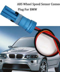 ABS Wheel Speed Sensor Connector Pigtail Drop In Replacement Fits Bmw X5 E53 Mini Cooper R50 R52 R53 R60 close up with wires