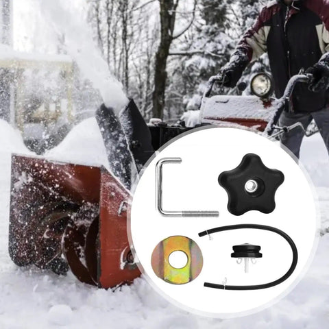 Secure Your Heavy Duty Snowblower Handle With This Tough Metal Alloy Lock Kit And Durable Pp Plastic Hardware For Ultimate Winter Control Performance, snowblower handle lock kit with bolt, washer and cable
