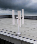 Vertical Wind Turbine Generator Kit 12V 3-Phase Permanent Magnet Generator 3 Blade Windmill Charger on rooftop