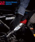 Workhorse 12V Cordless Ratchet Wrench Kit With Three Eighths Inch Drive 57 Ft Lbs Torque used on car engine