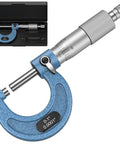 Outside Micrometer 0-1 Inch with 0.0001 Inch Graduation Alloy Precision Machinist Tool Set with Case, showing tool and storage case