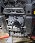 Polaris RZR XP 1000 with Heavy Duty Winch Mounting Plate For Polaris RZR XP 1000 2014 Through 2022 Black Steel Construction Built