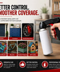 Ergonomic Spray Paint Trigger Handle Two Pack Relieves Hand Fatigue With Comfortable Pump Style Gripper For Standard Aerosol Cans held in use.