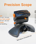 Mini Turbo Oscillating Garden Sprinkler With Large Base 16 Nozzles Adjustable Width And Range Three Watering Modes Gray No Fuss Setup For Thorough Yard Coverage And Lawn Hydration mounted on gray base