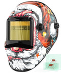 Auto Darkening Welding Helmet With Blue Light Blocking, True Color View, Solar Powered Hood, Two Arc Sensors visible