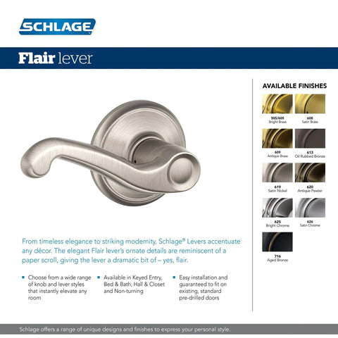 Antique Brass Hall And Closet Door Lever With Nonlocking Passage Function, Easy Install With Self Aligning Screws, Ideal For Interior Doors