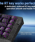 60 Percent Wired Mechanical Gaming Keyboard With Magnetic Switches 8000Hz Polling Rate showing dedicated RT key and key layout.