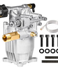 Three Quarter Inch Shaft Horizontal Pressure Washer Pump Replacement Kit Delivers 3400 PSI At 2.5 GPM Fits Homelite Troy Bilt