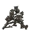 Owl Cast Iron Hose Holder For Wall Mount, Heavy Duty Garden Hose Hanger With Vintage Style, Dope Three Owl Design