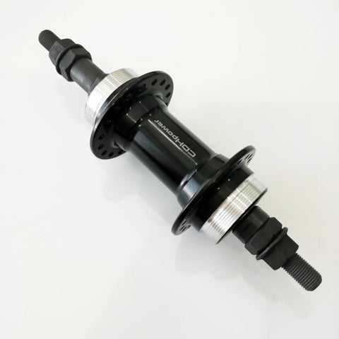 Rear Hub For Bicycle 36 Hole Wide 135mm Aluminum Alloy Double Thread Three Eighth Inch Axle Black Fits Rotary Freewheel Twenty One Twenty Four Speed Compatible Ball Bearing Wheel Part For Mountain And Road Bikes