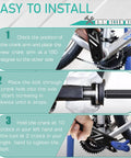 Installation steps for Beefy Aluminum Crank Arm Set For E Bikes And Mountain Rigs, showing crank arm attachment.