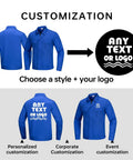 Kick Ass Heavy Duty Men's Long Sleeve Work Shirt And Custom Printed Industrial Uniform For Mechanics And Factory Crews Featuring Thick 100 Percent Cotton Gear Built For The Daily Grind And Zero Fuss in blue with customization options.