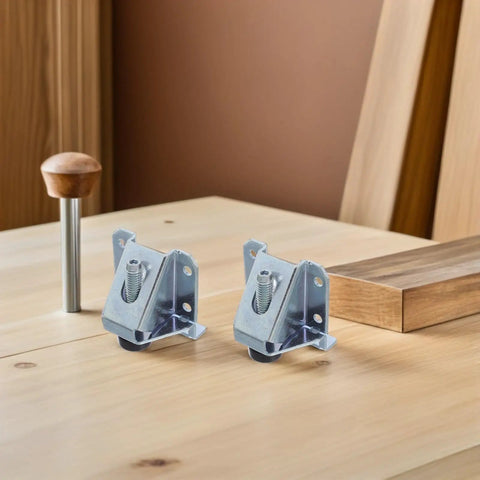 Adjustable Heavy Duty Furniture Leveling Feet With PVC Pads And Cold Rolled Steel Non Slip Floor Protectors For Chairs And Tables And Cabinets Sidemount Installation on wooden table