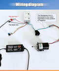 Wiring diagram of DC Motor Speed Controller With Pulse Width Modulation PWM For 12V 24V 36V 48V 60V Systems with connections.
