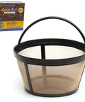 Reusable 8-12 Cup Basket Coffee Filter For Mr Coffee Makers Not For Keurig BPA Free Solid Bottom Replaces Paper Filters