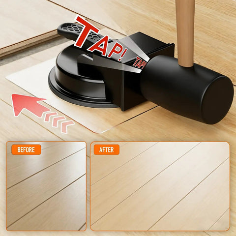 Floor Gap Fixer Tool For Quick Home Repair In Minutes Two Step Suction Cup System No Pro Needed With Five Sticky Pads For Textured Floors 110 Lb Impact Resistant Plank Puller For Smooth Wood Tile And Hardwood Surfaces in action on wood flooring