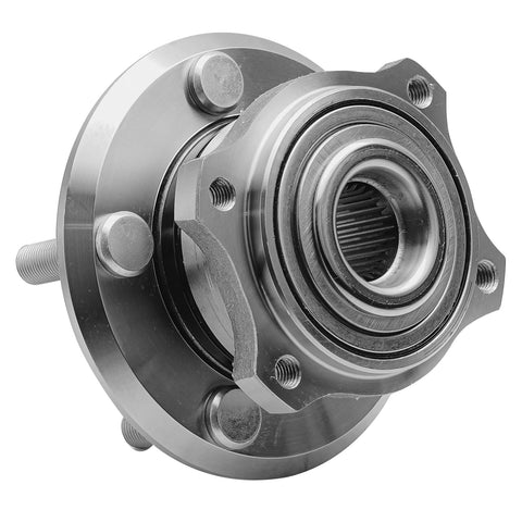 Beefed Up Front And Rear Wheel Hub Bearings Assembly Replacement Kit Includes Two Front Hubs And Four Rear Hubs For Chrysler 300 2005 2009 Dodge Charger 2006 2009 And Dodge Magnum 2005 2008 5 Lug front hub view