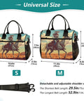 Desert Cowboy Insulated Lunch Bag With Detachable Shoulder Strap Reusable Tote Cooler in sizes S and M with nylon exterior