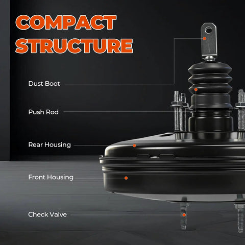 Straight Swap Vacuum Power Brake Booster Built Tough For Smooth Stops Fits 2007 Through 2010 Lincoln Mkx Ford Edge Plus 2007 Through 2015 Mazda Cx9 3.5L 3.7L V6 Engines compact structure breakdown.