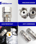 Stainless Steel M22 360 Degree Pressure Washer Swivel Joint Fitting For Guns And Hoses, 5000 PSI, 0.85 Inch ID To M22, High Flow, No Twist, Not For 3 By 8 NPT M, stainless steel pressure washer swivel fitting