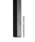 Close-up of a chamfered end from Hex Key Wrench Set 30-Piece Long And Short Pattern Kit With Inch And Metric Sizes