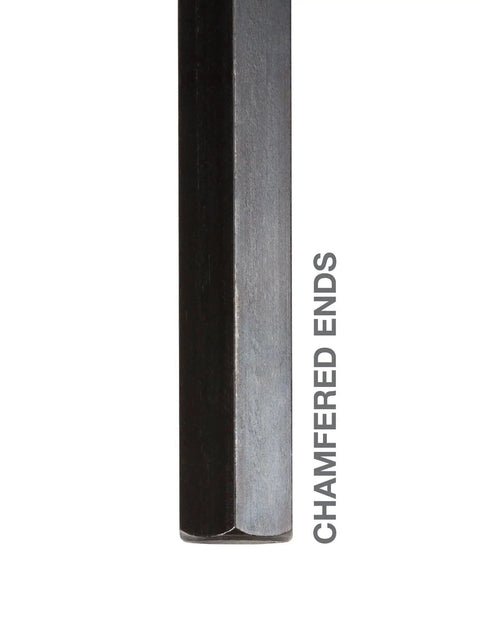 Close-up of a chamfered end from Hex Key Wrench Set 30-Piece Long And Short Pattern Kit With Inch And Metric Sizes