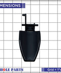 Fridge Water Dispenser Lever 241682003 Black Replacement Part For Westinghouse And Kenmore Refrigerators Non OEM Easy Install