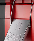 Close-up of the latch on a Modular Stackable Tool Case System For Flexible Workshop Storage, Heavy Duty Lockable Toolbox Organizer.